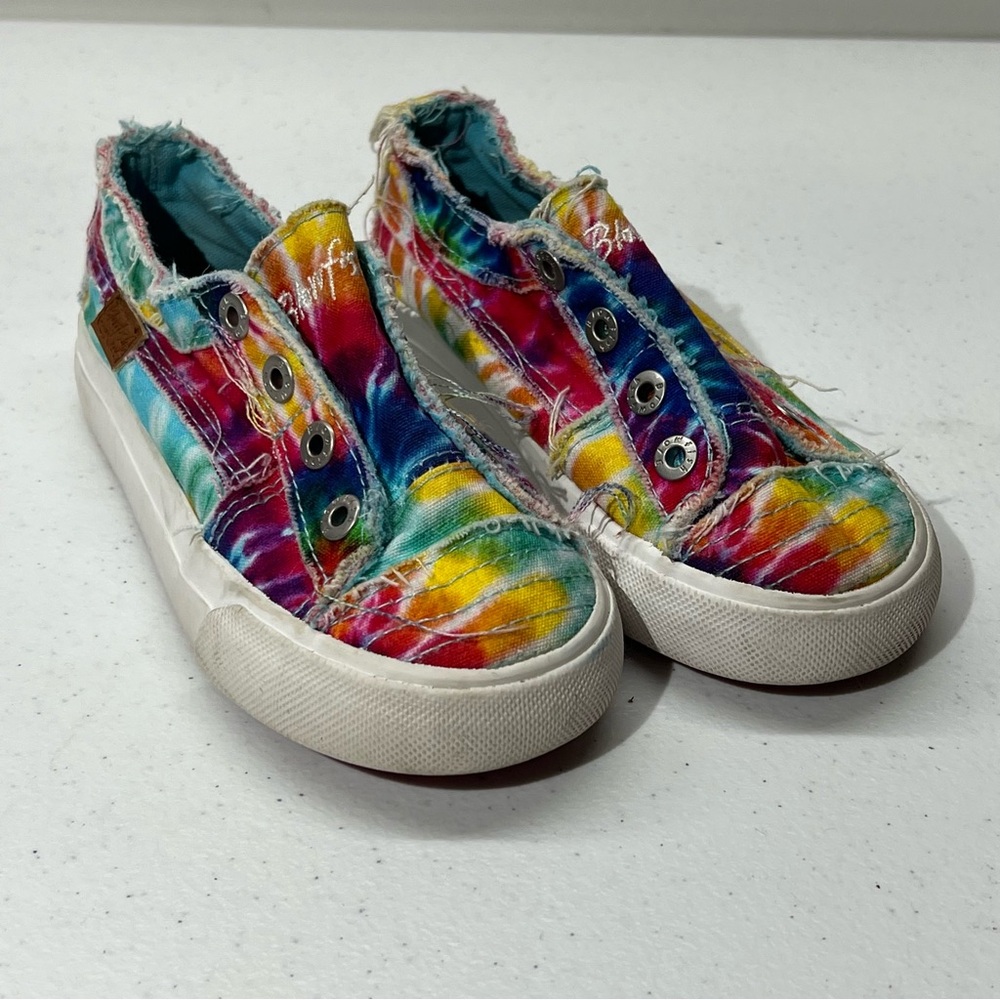 blowfish Malibu Kids Girls Tie Dye Laceless Sneakers - size 10